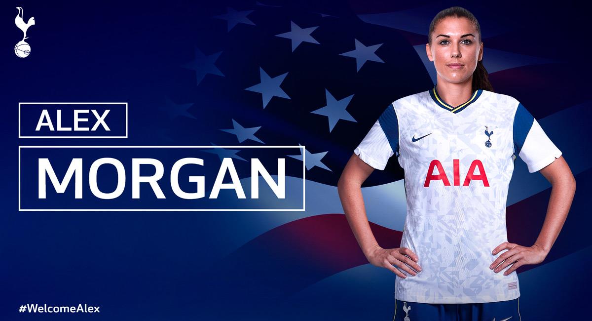 Alex Morgan, nueva jugadora de Tottenham. Foto: Twitter @SpursWomen