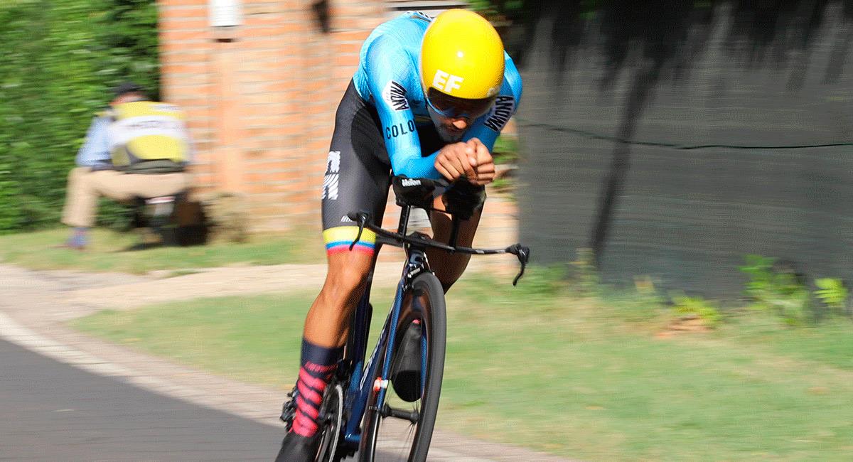 Dani Martínez quedó en el puesto 18 de la prueba de contrarreloj en el Mundial de Ciclismo 2020. Foto: Prensa Fedeciclismo