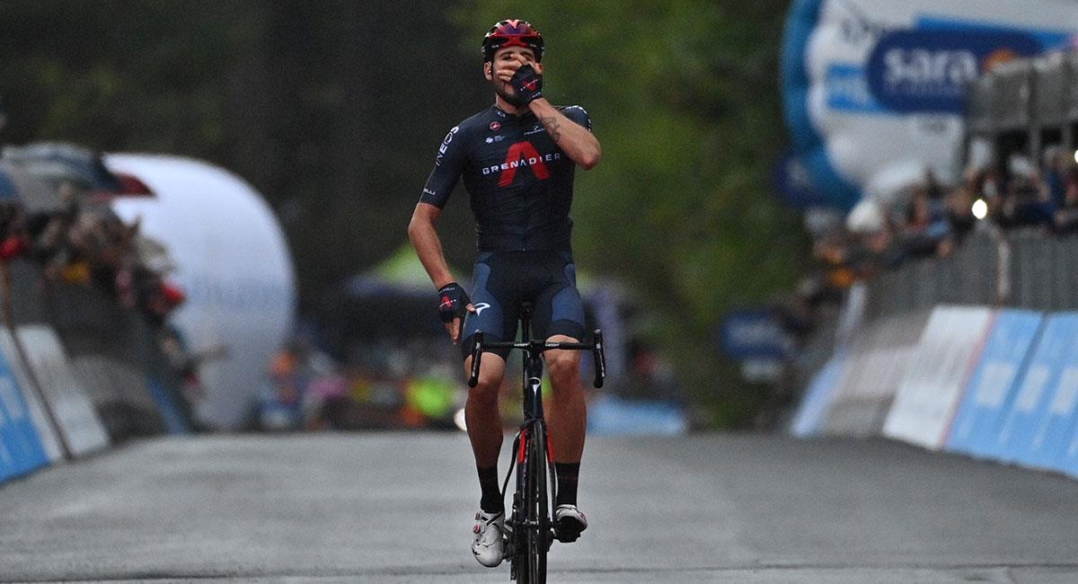 Filippo Ganna logró su segunda victoria en este Giro de Italia. Foto: Twitter @giroditalia