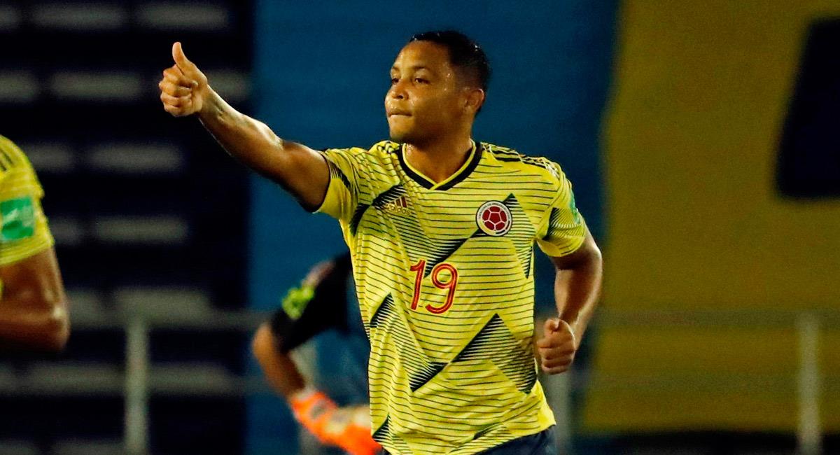 Luis Fernando Muriel anotó doblete con Colombia. Foto: EFE