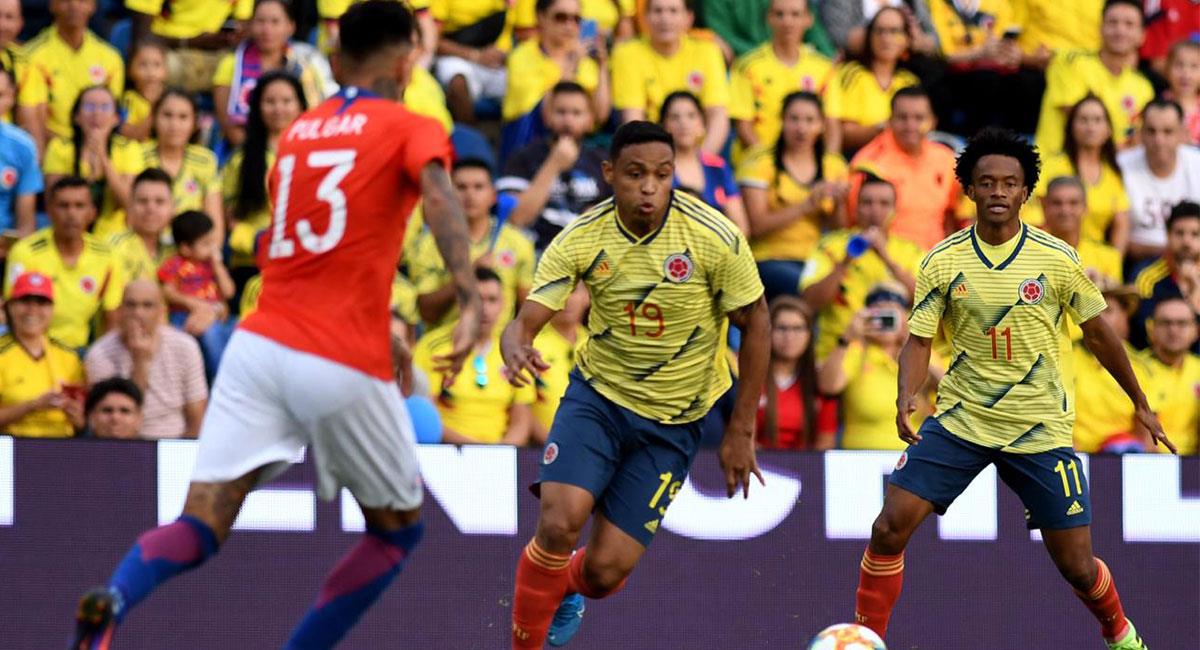 Colombia y Chile se enfrentaron por última vez en octubre de 2019 en un partido amistoso. Foto: Twitter @FCFSeleccionCol