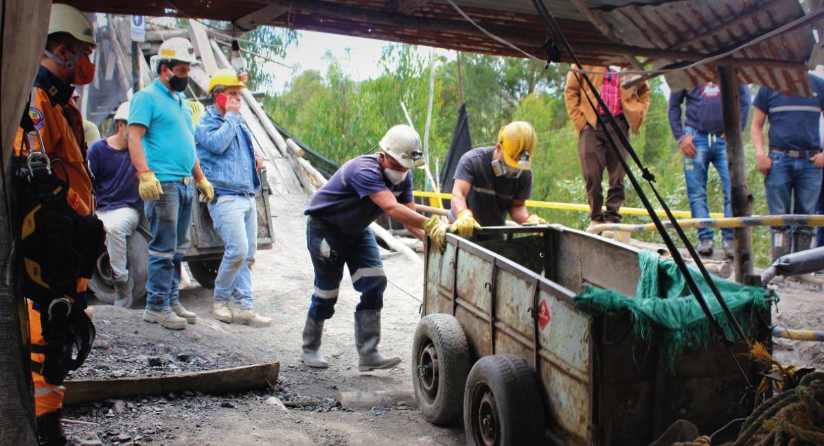 La Agencia Nacional Minera lideró las operaciones de rescate. Foto: Twitter @ANMColombia