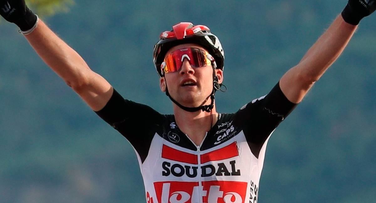 Tim Wellens gana la etapa 5 de La Vuelta. Foto: EFE