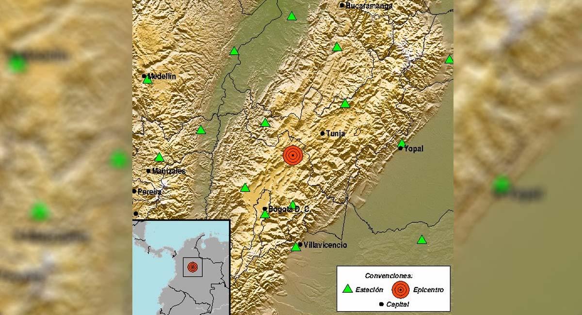 El sismo se sintió en varias zonas de la capital colombiana. Foto: / @sgcol