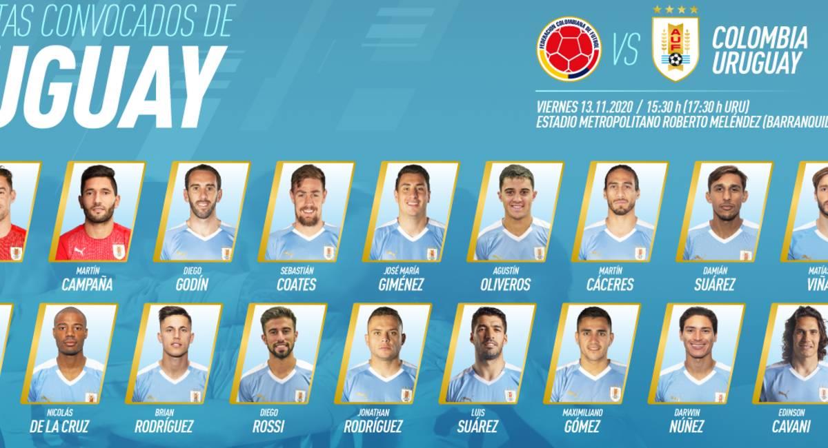 Algunos de los convocados de la Selección de Uruguay. Foto: Prensa Asociación Uruguaya de Fútbol