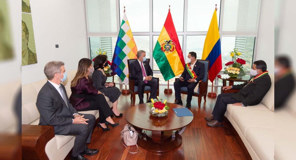 Los presidentes de Colombia y Bolivia, Iván Duque (i) y Luis Arce (d). Foto: Twitter / @IvanDuque