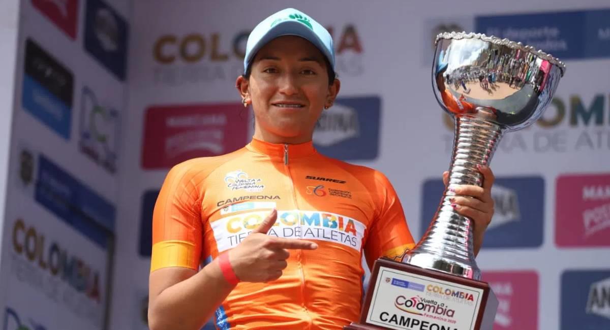 Miryam Núñez es la campeona de la Vuelta a Colombia Femenina 2020. Foto: Prensa Fedeciclismo