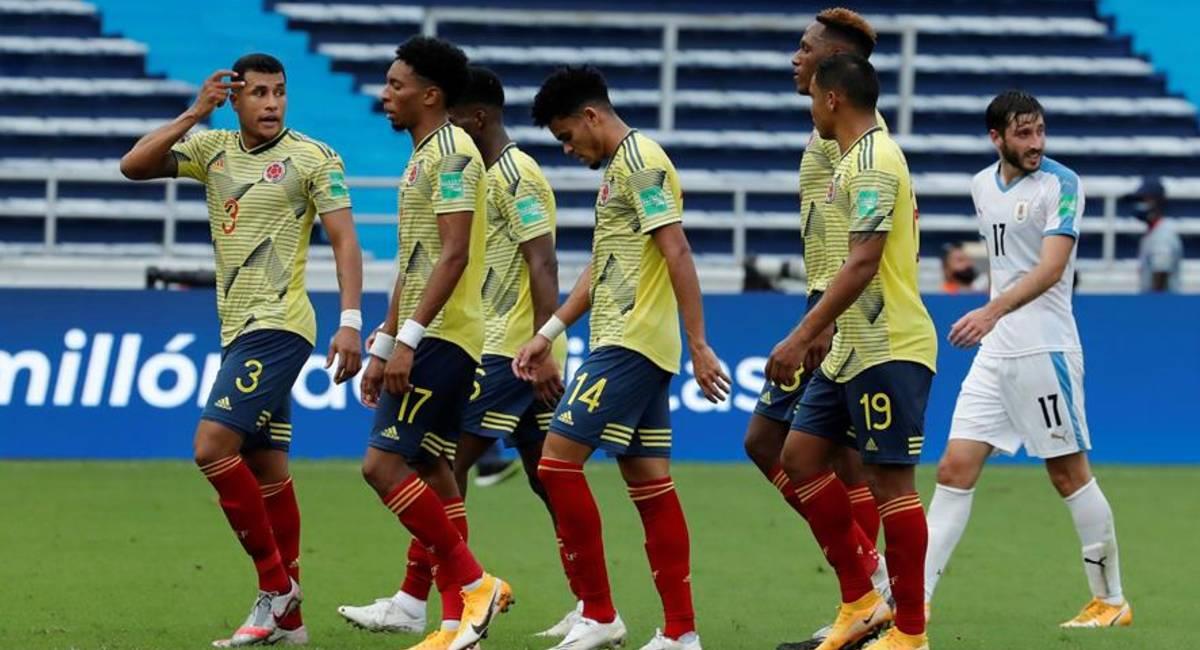 Colombia se fue goleada por Uruguay. Foto: EFE