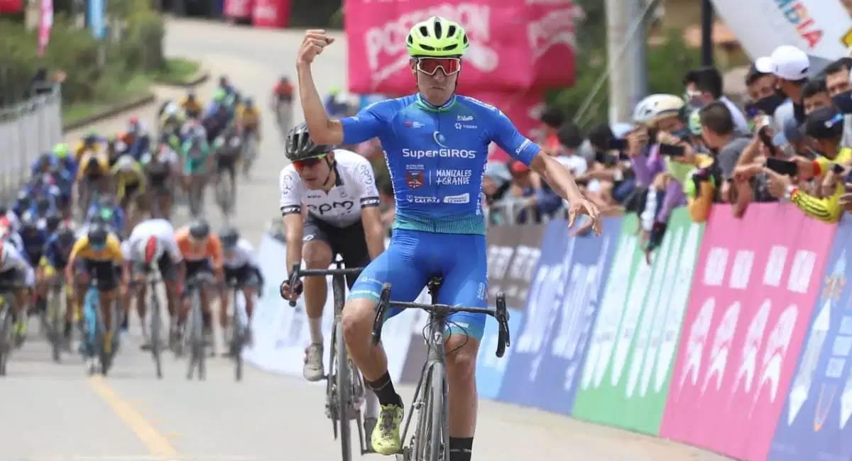 Bernardo Souza gana la primera etapa de la Vuelta a Colombia 2020. Foto: Prensa Fedeciclismo