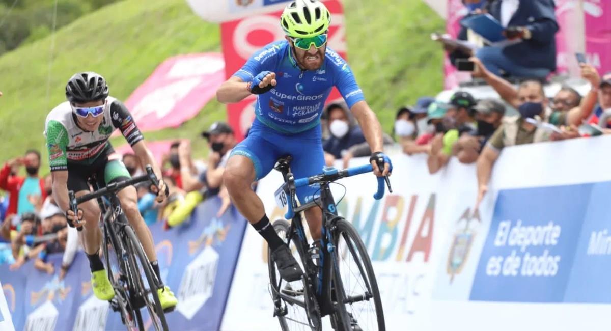 Yeison Rincón ganó la sexta etapa de la Vuelta a Colombia. Foto: Prensa Fedeciclismo
