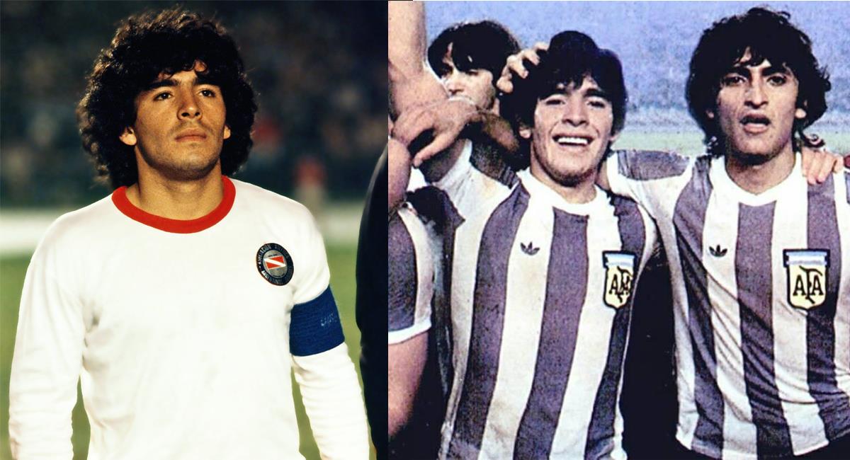 Diego Armando Maradona Franco cuando hacía parte de Argentinos Juniors y la selección argentina campeona del mundial juvenil de 1979. Foto: Facebook Bolavip Argentina/ David Margucho
