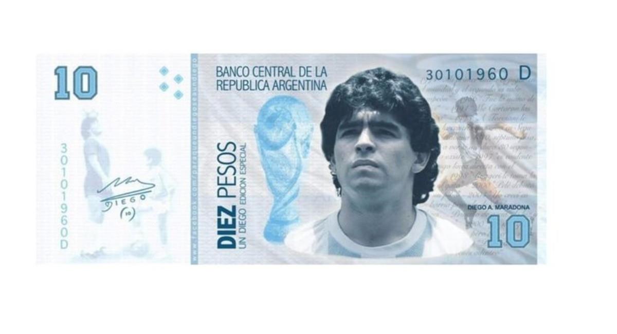 Así luciría, según un usuario de twitter, el billete de 10 pesos en Argentina. Foto: Twitter @SoyElProfe7