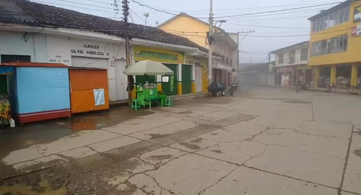Las calles de varios municipios del departamento del Cauca lucen desoladas ante el anuncio de paro armado por el ELN. Foto: Twitter @Informativoan