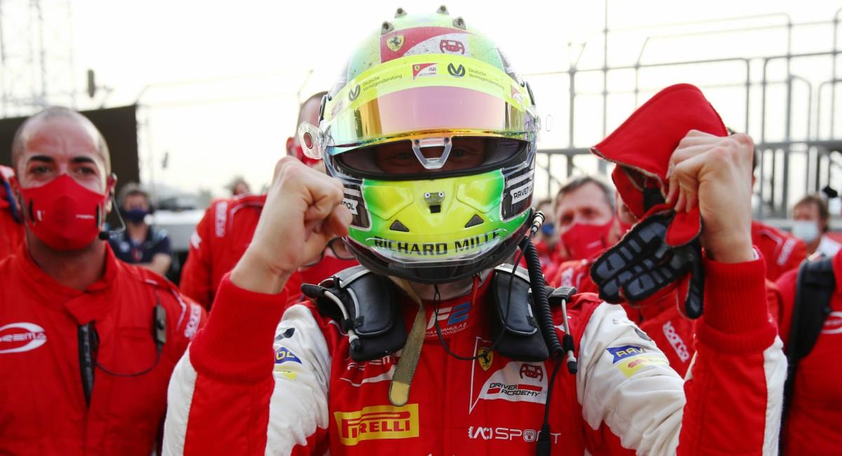 Mick Schumacher campeón de la Fórmula 2. Foto: Twitter Prensa redes F2.