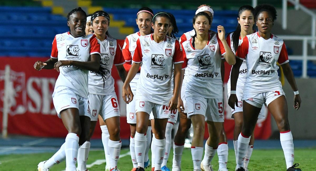 Santa Fe campeón de la Liga Femenina. Foto: Twitter Prensa redes Dimayor.