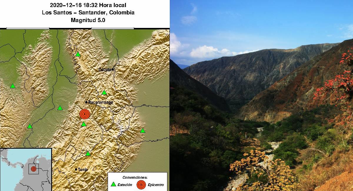 La Mesa de los Santos es el segundo nudo sísmico del mundo después del Hindú Kush en Afganistán. Foto: Twitter Servicio Geológico Colombiano/Facebook: Vanguardia