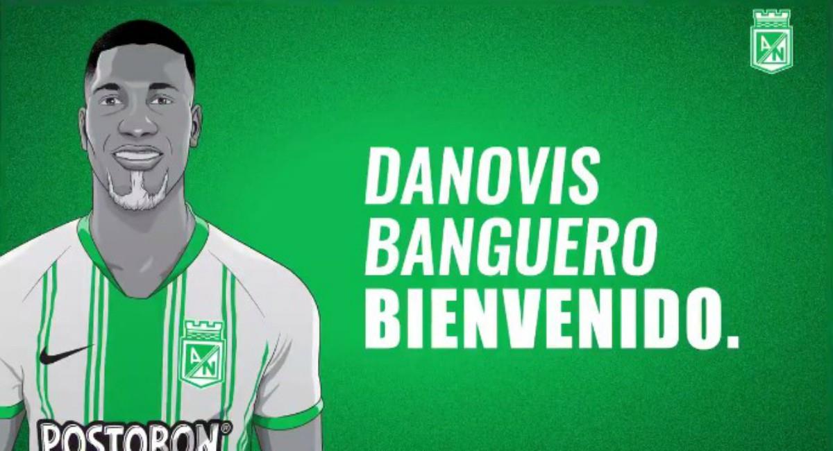 Danovis Banguero llega a Nacional. Foto: Twitter Prensa redes Atlético Nacional.