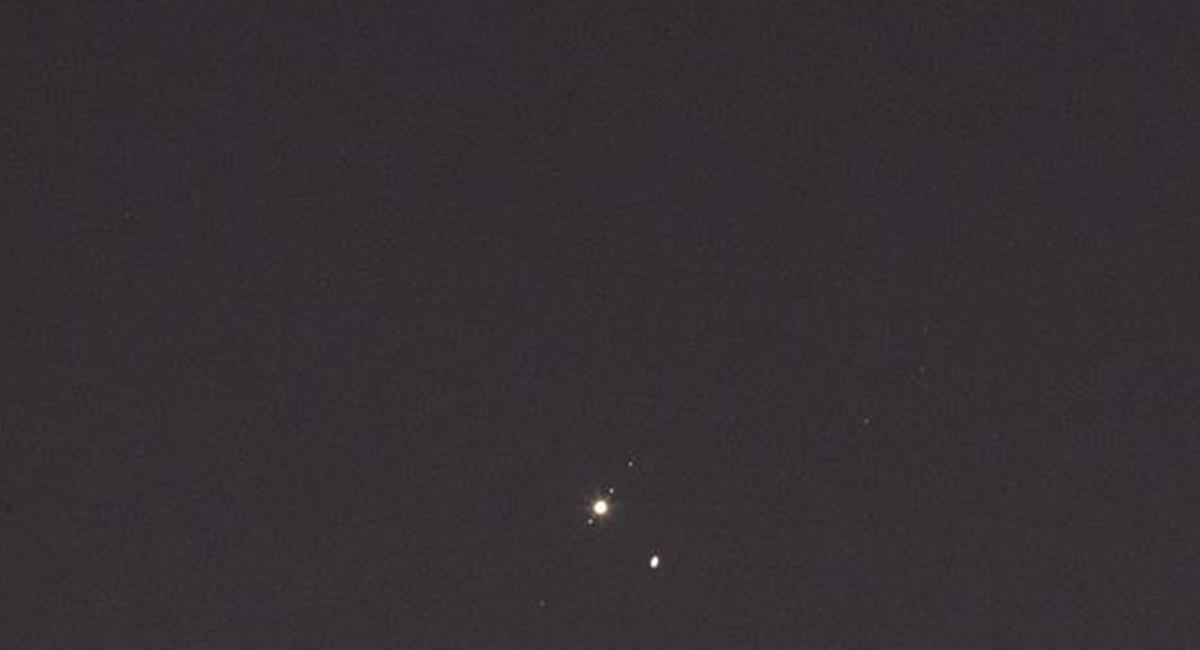 Los planetas coincidieron con la Estrella de Belén y fue un verdadero espectáculo celestial. Foto: EFE