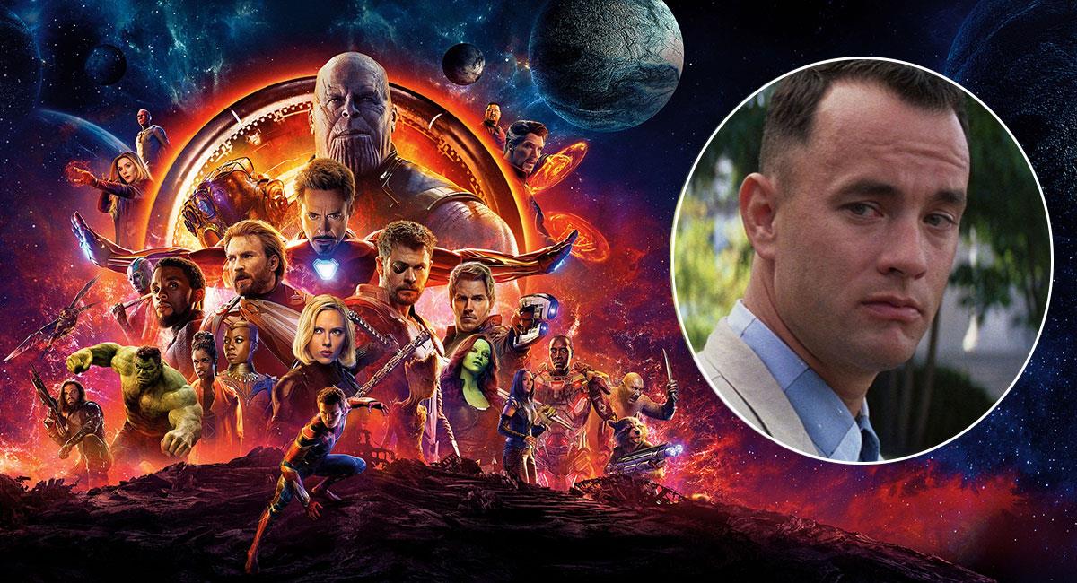 Tom Hanks cree que franquicias como Marvel Studios salvarán a las salas de cine. Foto: Twitter @MarvelStudios/ @ForrestGumpFilm