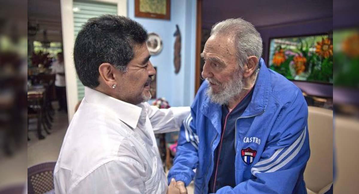 Maradona y Castro mantuvieron una amistad de varios años. Foto: Twitter / @titrespresse