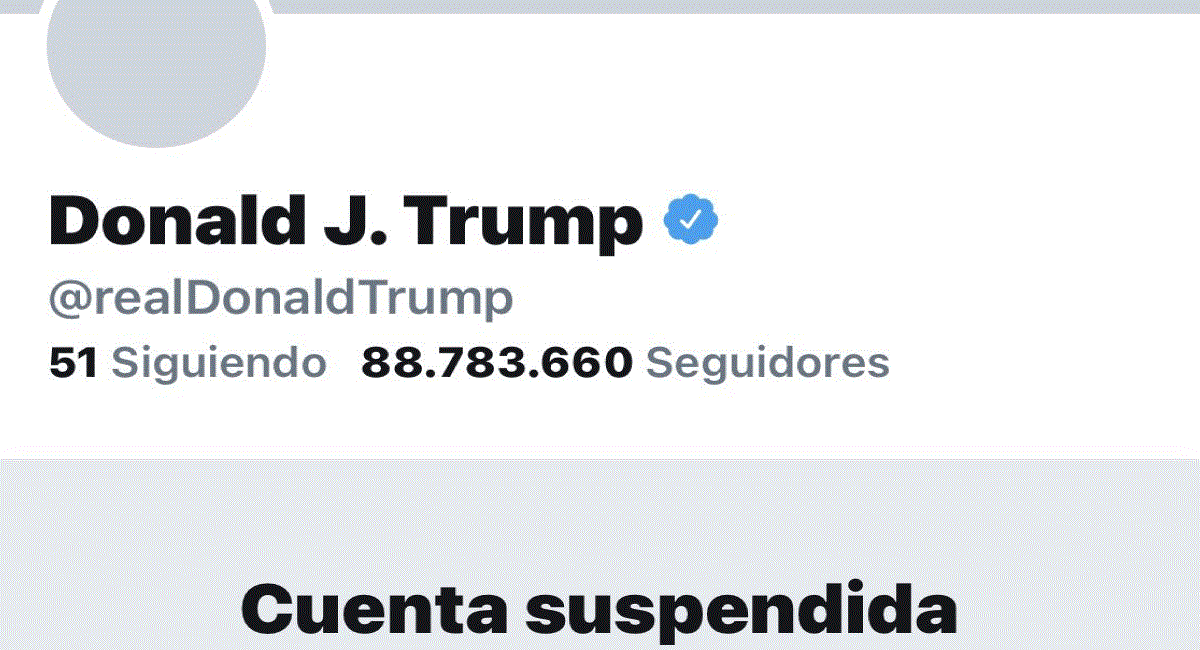La red social ya había advertido a Trump de suspender su cuenta. Foto: Twitter @lilianaf523