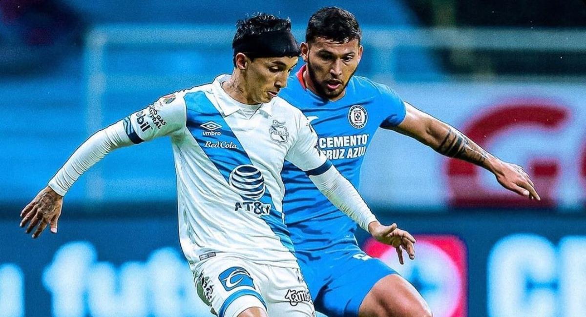 Pase gol del colombiano Fernández con Puebla. Foto: Instagram Prensa redes Omar Fernández.