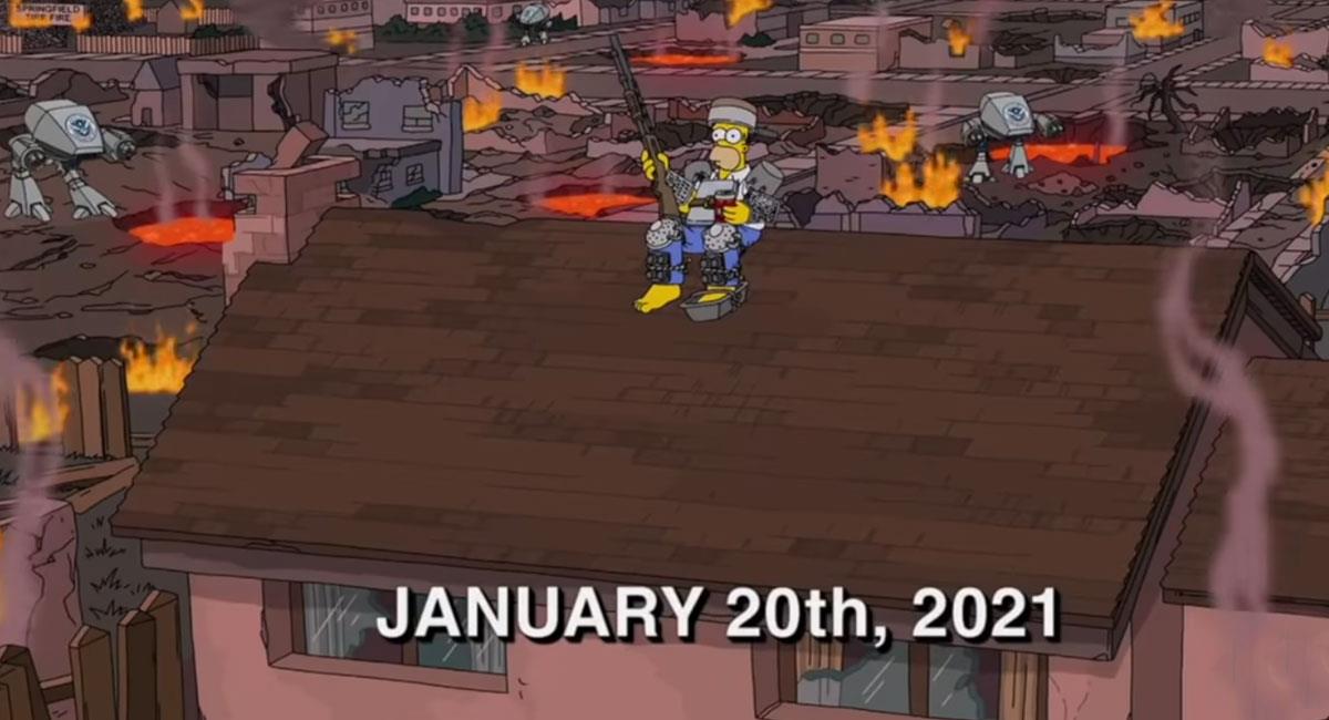 El último capítulo de Halloween de Los Simpson trae un mal presagio para el 20 de enero de 2021. Foto: Youtube Captura Canal Springfield, USA