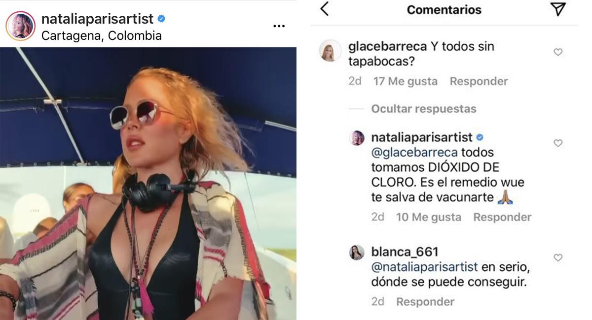 La modelo y empresaria Natalia París deberá retirar sus anuncios en redes sociales sobre el dióxido de cloro. Foto: Twitter @Perroacuadros