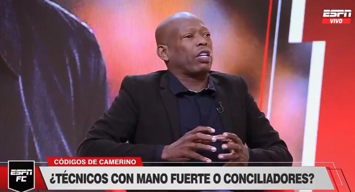 Faustino Asprilla en el programa Nexo de ESPN. Foto: Twitter @ESPNColombia