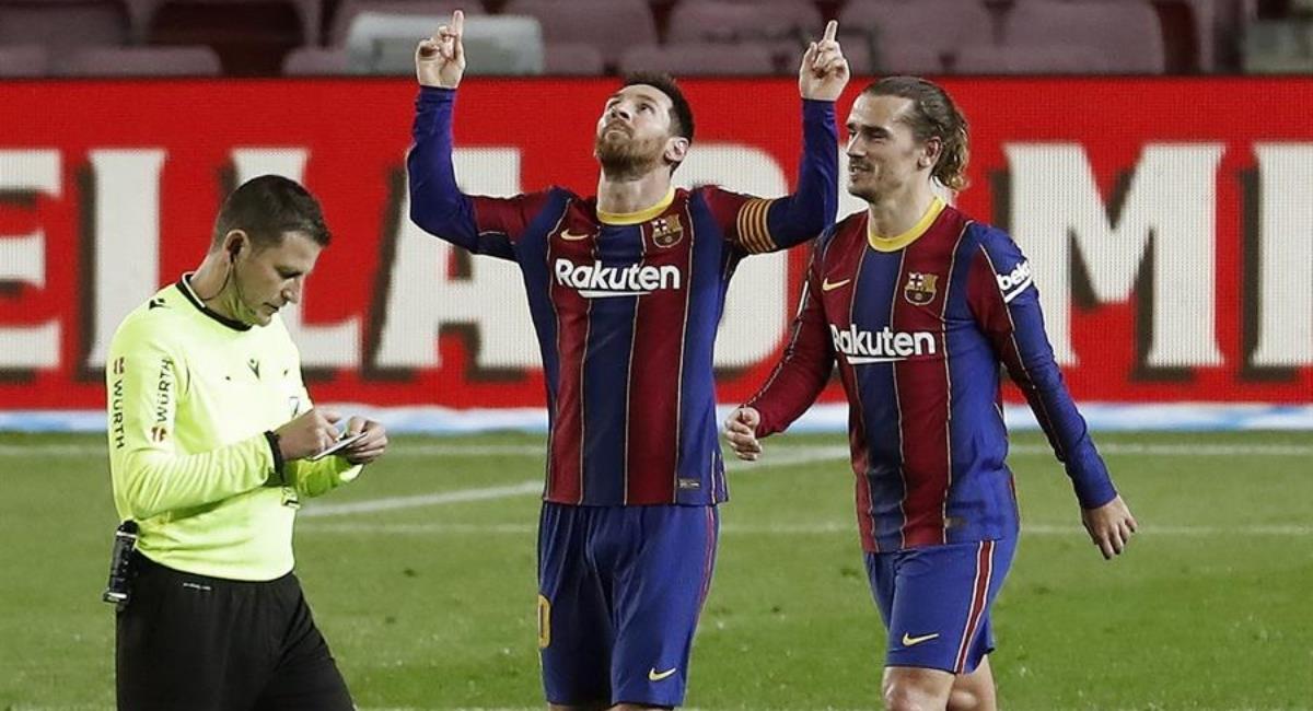 Doblete de Messi con Barcelona. Foto: EFE