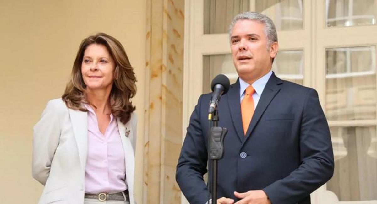 La vicepresidenta Marta Lucía Ramírez posa junto al presidente Iván Duque Márquez. Foto: Twitter @RoyBarreras