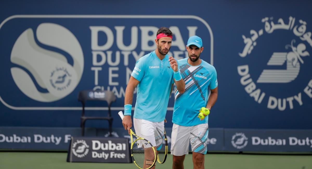 Cabal y Farah campeones en Dubai. Foto: Twitter Prensa redes Dubai Tennis Champs.