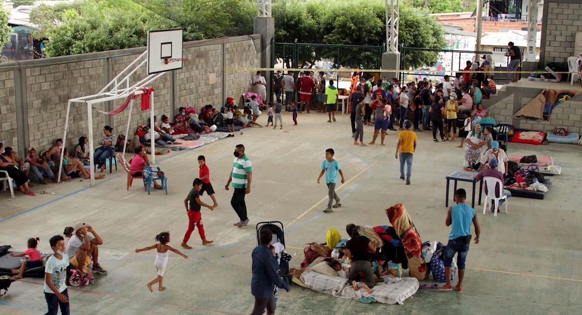 El municipio de Arauquita, en Arauca, ha recibido a los desplazados por la violencia. Foto: EFE