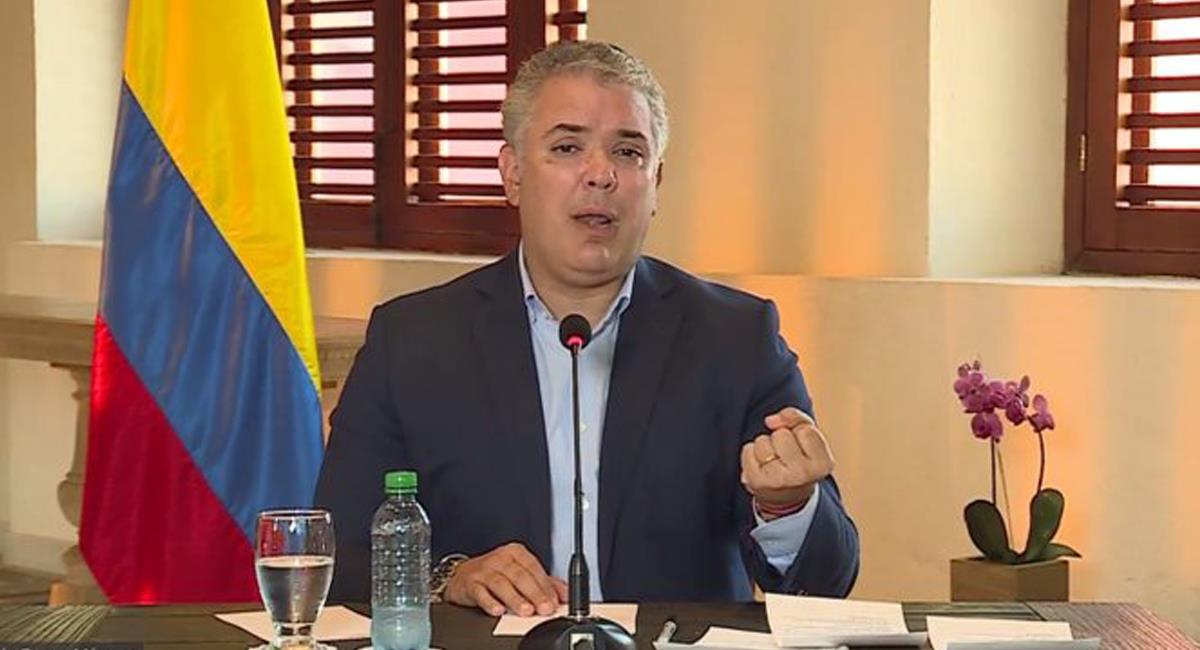 Iván Duque Márquez, presidente de Colombia, ha llamado a la reforma tributaria como "una financiación del país como consecuencia de la pandemia". Foto: Twitter @LizSchrayer