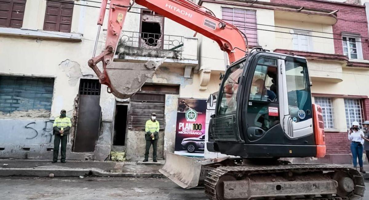 Demolición de 'La Favorita' en Bogotá. Foto: Alcaldía de Bogotá