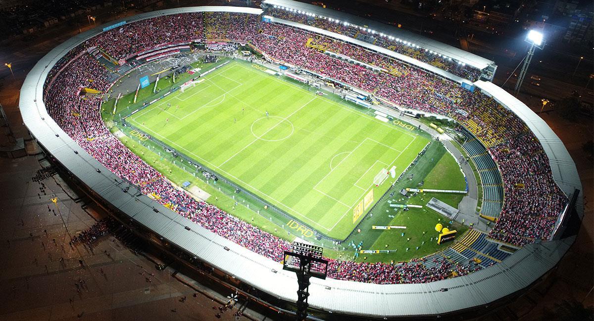 Los estadios de Bogotá no tendrán fútbol hasta el 9 de mayo por el COVID-19. Foto: Twitter @IDRD