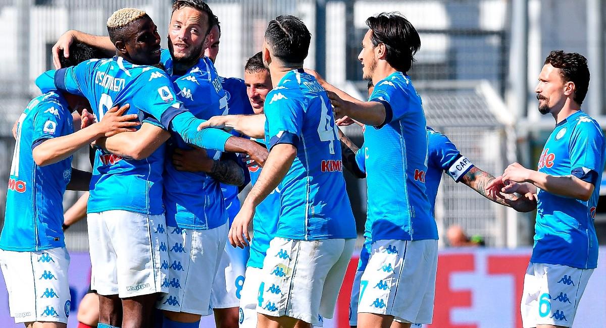 Nápoles, sin David Ospina, goleó a Spezia en la Serie A de Italia. Foto: EFE