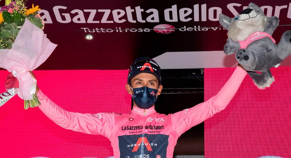Egan Bernal es el líder del Giro de Italia. Foto: EFE