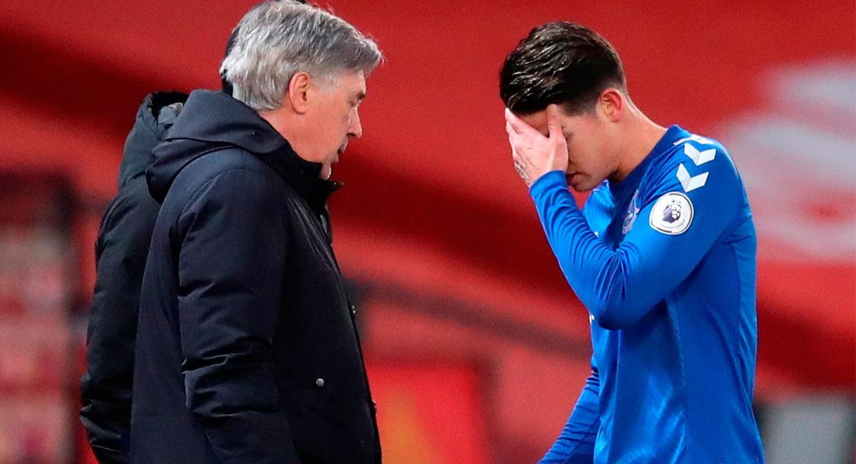 James Rodríguez volvió a estar ausente de un partido de Everton por problemas físicos. Foto: EFE