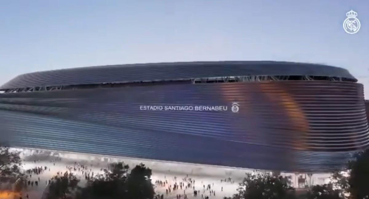 Así lucirá la fachada del nuevo Santiago Bernabéu. Foto: Twitter @realmadrid