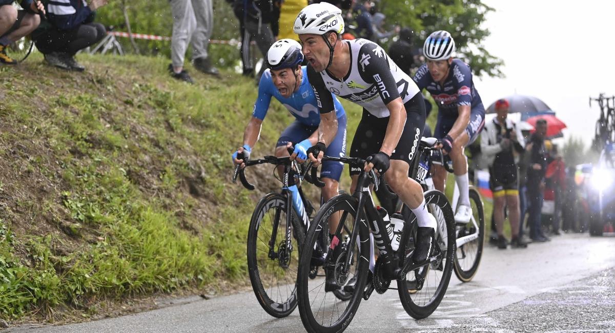 Víctor Campenaerts gana la etapa 15 del Giro de Italia. Foto: Twitter Prensa redes Giro de Italia.