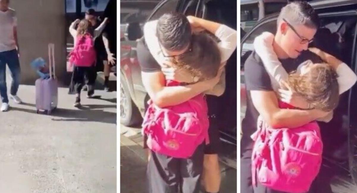 Emotivo reencuentro entre James y su hija Salomé. Foto: Instagram Prensa redes Salomé Rodríguez.