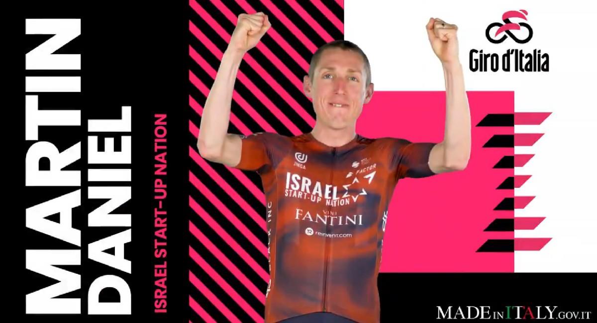 Dan Martin gana la etapa 17 del Giro de Italia. Foto: Twitter @giroditalia