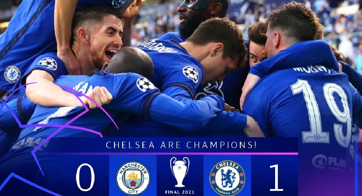 Chelsea se coroná campeón de la Champions League. Foto: Twitter @ChampionsLeague