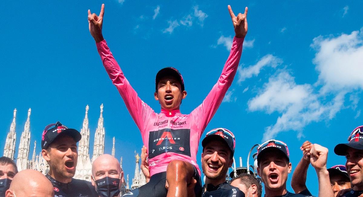 Egan Bernal es el campeón del Giro de Italia. Foto: EFE