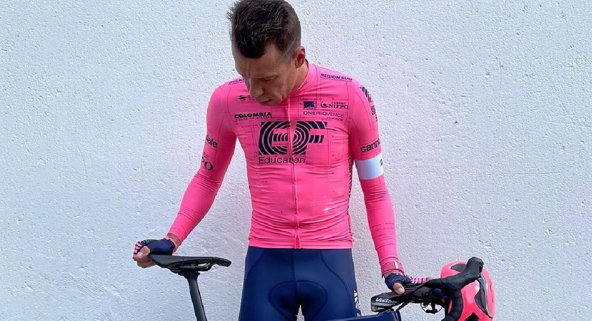 Rigoberto Urán, pedalista colombiano del equipo Education First. Foto: Instagram @rigobertouran