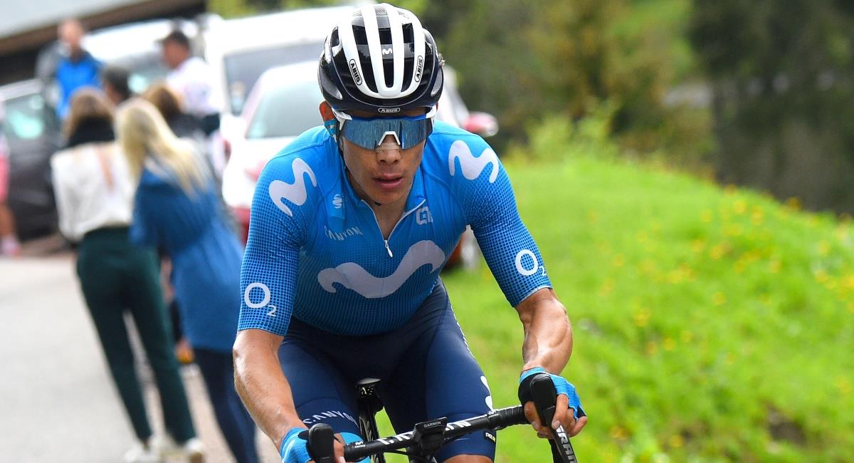 'Supermán' López ya piensa en el Tour de Francia. Foto: Twitter Prensa redes Movistar Team.