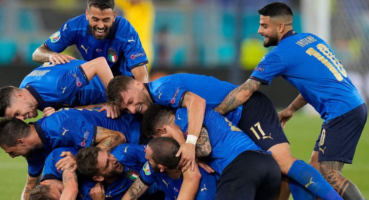Italia celebra su victoria ante Suiza en la Euro 2020. Foto: Twitter @Euro2020