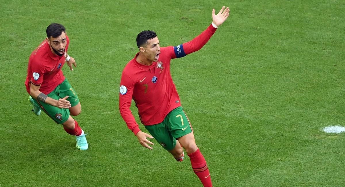 Cristiano Ronaldo celebra su gol ante Alemania. Foto: EFE