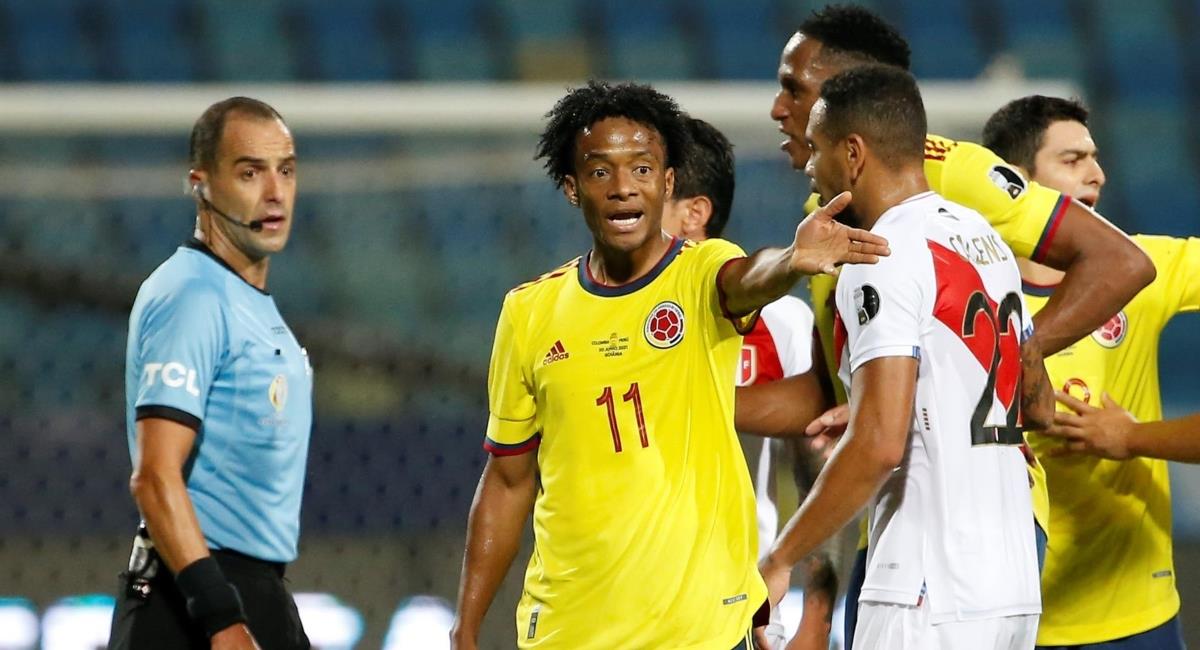 Dura derrota de Colombia ante Perú. Foto: EFE